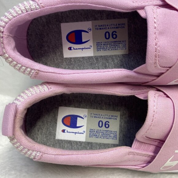 Champion Rally Slip -On Sneakers Canvas Shoes Women Size 6 Pink New (CPS10165W) - Picture 10 of 16